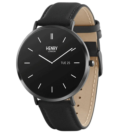 Henry London Black Leather Strap