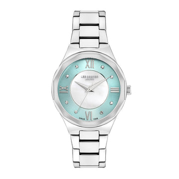Lee Cooper Crystals Silver Stainless Steel Bracelet