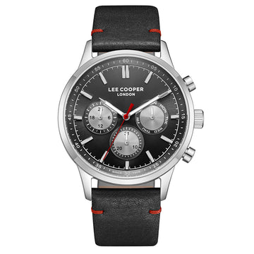 Lee Cooper Multifunction Black Leather Strap