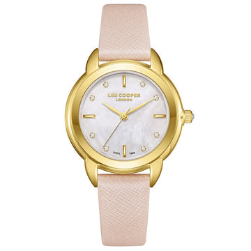 Lee Cooper Crystals Pink Leather Strap