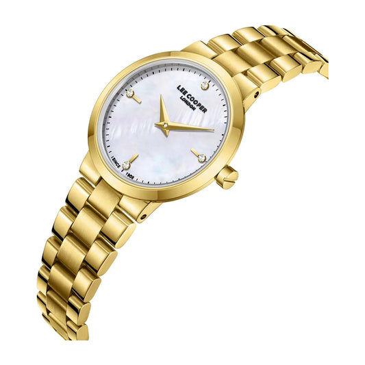 Lee Cooper LC08225.120  Γυναικείο Ρολόι με Χρυσό Μεταλλικό Μπρασελέ