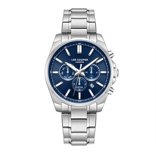 Ρολόι Ανδρικό Lee Cooper London Χρονογράφος Ασημί LC08355.390