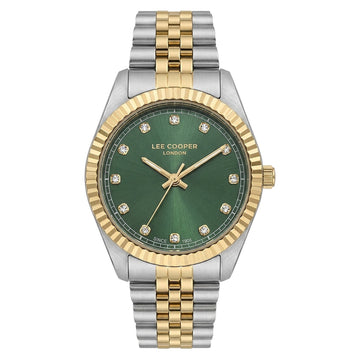 Ρολόι Γυναικείο Lee Cooper London Δίχρωμο Πράσινο LC08400.270