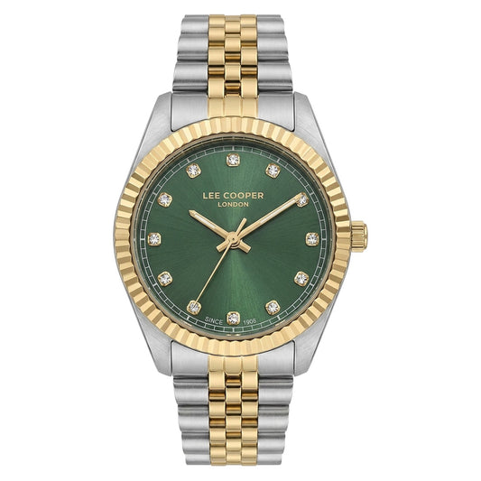 Ρολόι Γυναικείο Lee Cooper London Δίχρωμο Πράσινο LC08400.270