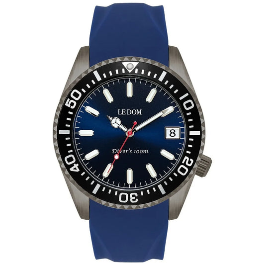 Le Dom Diver's Blue Rubber Strap