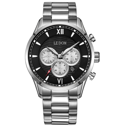 Le Dom Aviator Silver Stainless Steel Bracelet