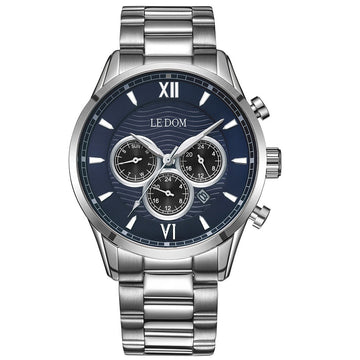 Le Dom Aviator Silver Stainless Steel Bracelet
