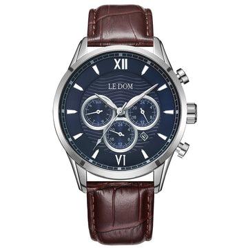 Le Dom Aviator Brown Leather Strap