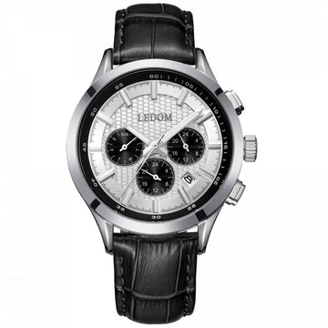 LeDom Horizon Black Leather Strap