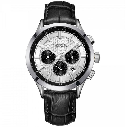 LeDom Horizon Black Leather Strap
