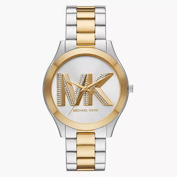 Michael Kors Slim Runway Two Tone Stainless Steel Bracelet