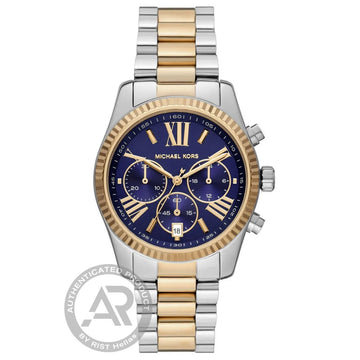 Michael Kors Lexington Crystals Chronograph Two Tone Stainless Steel Bracelet