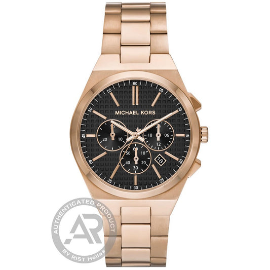 Michael Kors Lennox Chronograph Beige Gold Stainless Steel Bracelet
