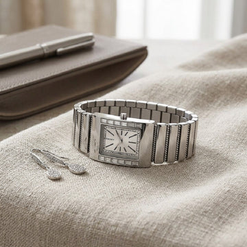 Ρολόι Γυναικείο DKNY Stainless Steel Λευκό με Λευκά Ζιργκόν