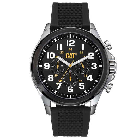 Caterpillar Chrono Black Rubber Strap