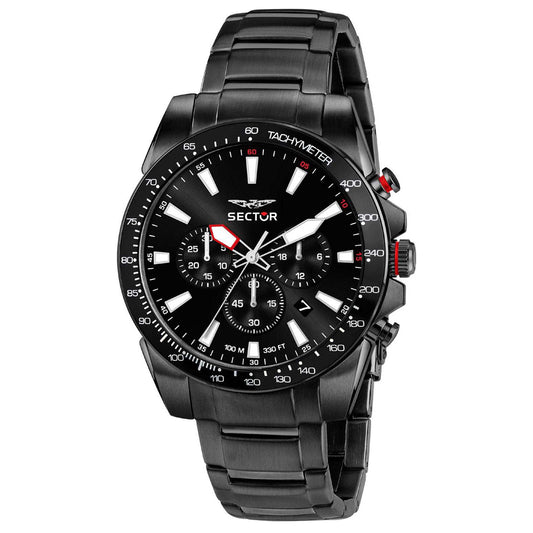 Sector 450  Chronograph Black Stainless Steel Bracelet