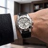 Ανδρικό Roberto Cavalli Swiss Made Chronograph Ρολόι με Μαύρο Δερμάτινο Λουράκι