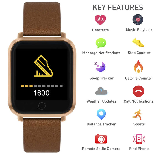 Reflex Active Brown Leather Strap