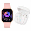 Reflex Active Series 23 Digital Smartwatch & Wireless Earbuds Pink Rubber Strap