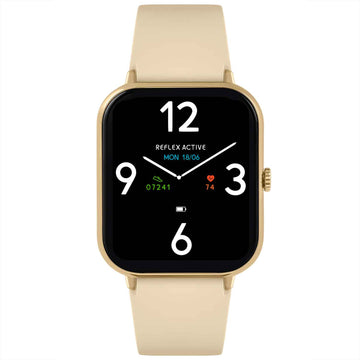 Reflex Active Series 23 Digital Smartwatch Beige Rubber Strap