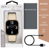 Reflex Active Series 23 Digital Smartwatch Beige Rubber Strap