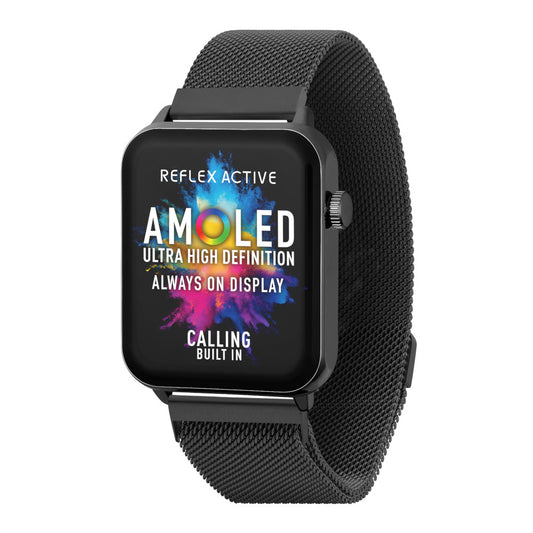 Reflex Active Series 30 Digital Smartwatch Black Stainless Steel Bracelet