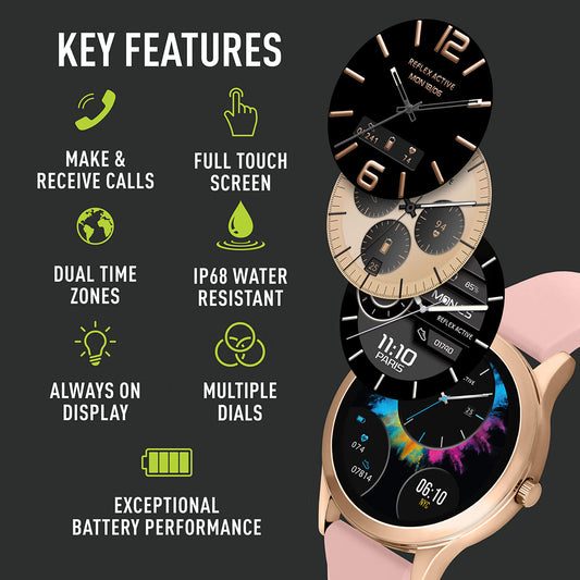 Reflex Active Series 31 Pink Rubber Strap