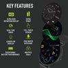 Reflex Active Smartwatch AMOLED Μαύρο με Extra Λουράκι