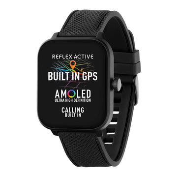 Reflex Active Series 44 Black Rubber Strap
