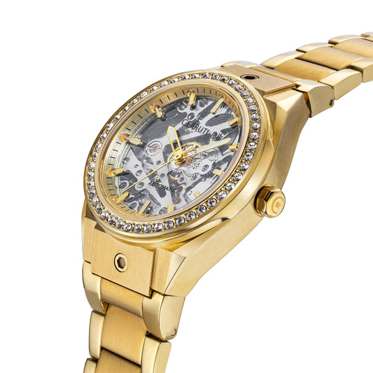 Cerruti 1881 Ruscello Automatic Gold Stainless Steel Bracelet