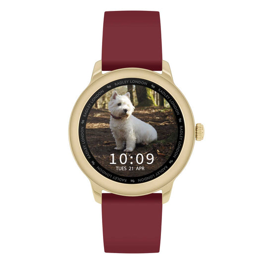 Radley London Digital Smartwatch Bordeaux Rubber Strap