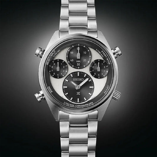 SEIKO Prospex 'Panda' One Hundredth of a Second Speedtimer Solar Ανδρικό , ΧρονογράφοςSFJ001P1