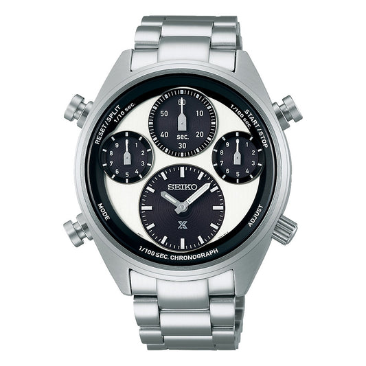 SEIKO Prospex 'Panda' One Hundredth of a Second Speedtimer Solar Ανδρικό , ΧρονογράφοςSFJ001P1