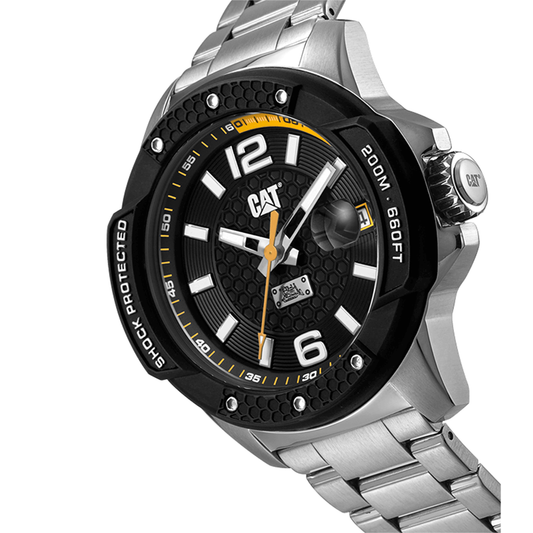 Caterpillar Shockmaster Silver Stainless Steel Bracelet