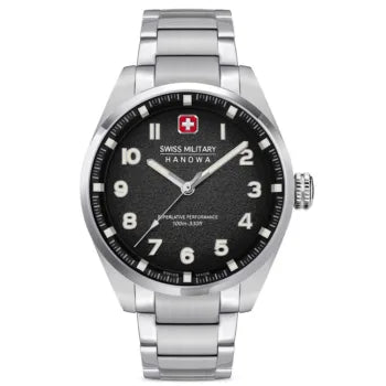 Swiss Military Hanowa Greyhound Silver Stainless Steel Bracelet