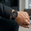 Ανδρικό Seiko Sportura Kinetic Chronograph Μαύρο Δερμάτινο Λουράκι