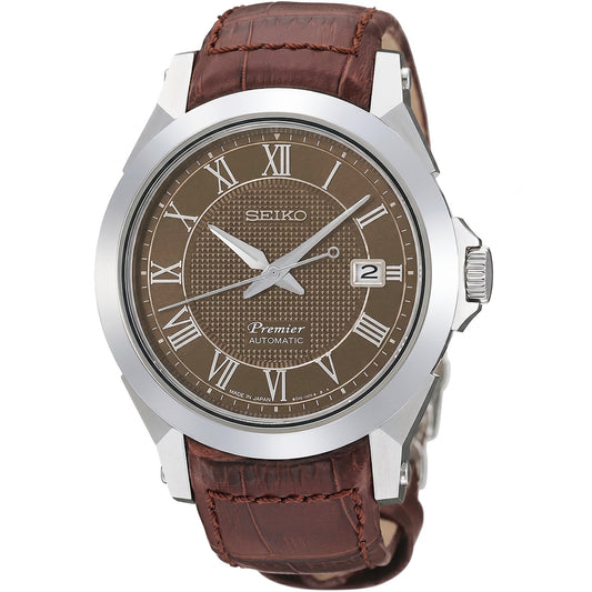 Seiko Premier Automatic Brown Leather Strap