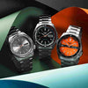Seiko 5 Sports The 'New Rally Diver' Retro Colour Collection Automatic Silver Stainless Steel Bracelet