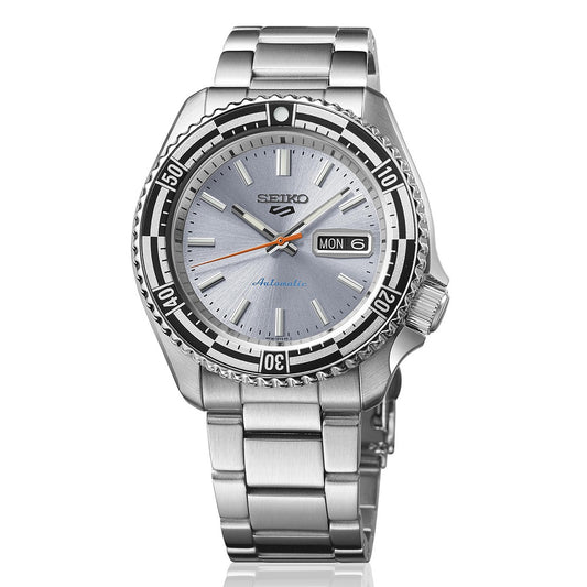 Seiko 5 Sports The 'New Rally Diver' Retro Colour Collection Automatic Silver Stainless Steel Bracelet