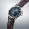 Seiko Presage "Midnight Blue Moon" Cocktail Time Automatic Brown Leather Strap