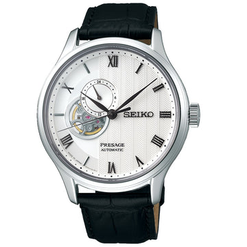 Seiko Presage Zen Garden Automatic Black Leather Strap