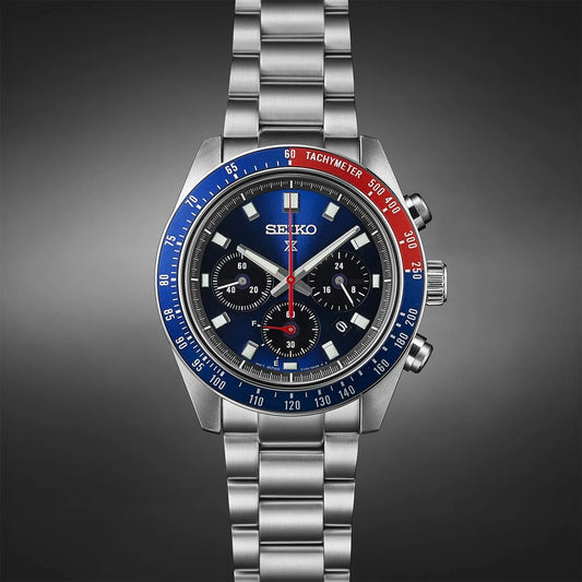 Seiko Prospex Speedtimer 'Go Large' Solar Silver Stainless Steel Bracelet