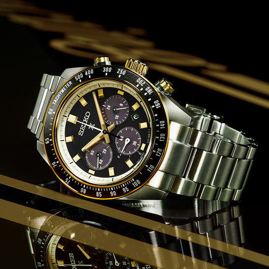 SEIKO Prospex 'Circuit Race' Solar Chronograph Silver Stainless Steel Bracelet