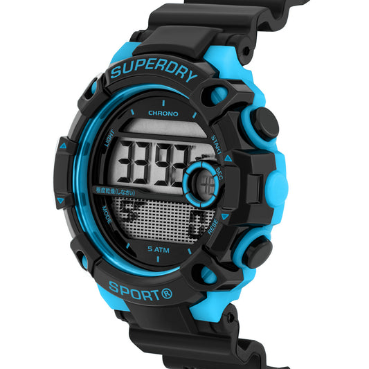 Superdry Urban Sport Black Rubber Strap