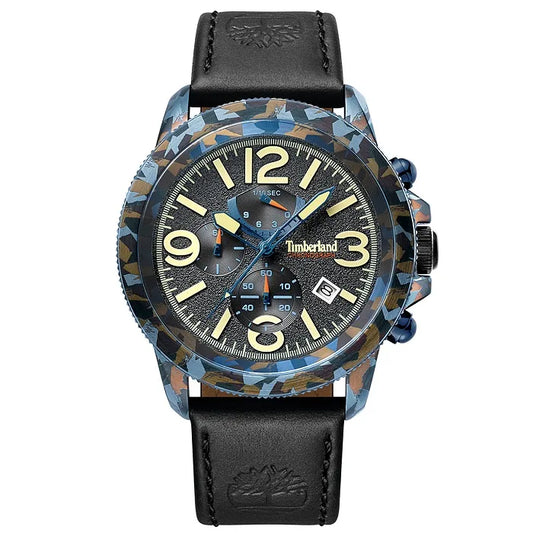 Timberland Ashbrook Black Leather Strap