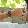Ρολόι Ανδρικό Timberland Chronograph Ασημί με Καφέ Δερμάτινο Λουράκι TDWGC0109301