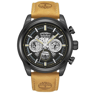 Timberland Handlock Multifunction Brown Leather Strap