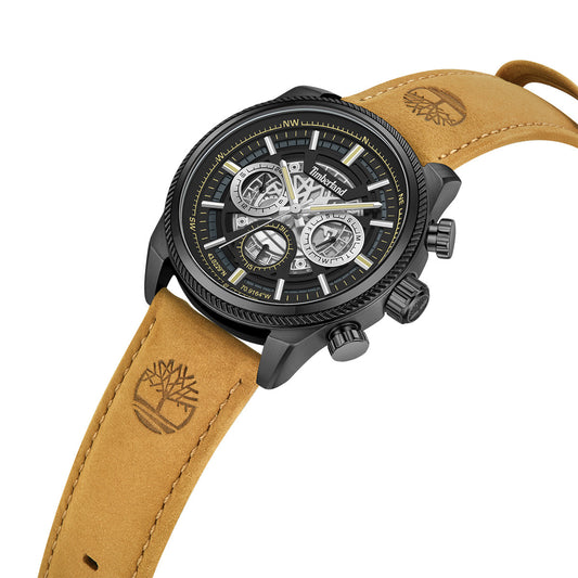 Timberland Handlock Multifunction Brown Leather Strap