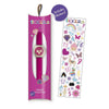 Tikkers Crystals Fuchsia Leather Strap