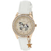 Tikkers Girls White PU Strap Unicorn Stone Watch TK0171